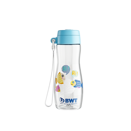 BWT Tritan™ gyerek kulacs halacska mintával - 100 %-ban BPA-mentes - 375 ml
